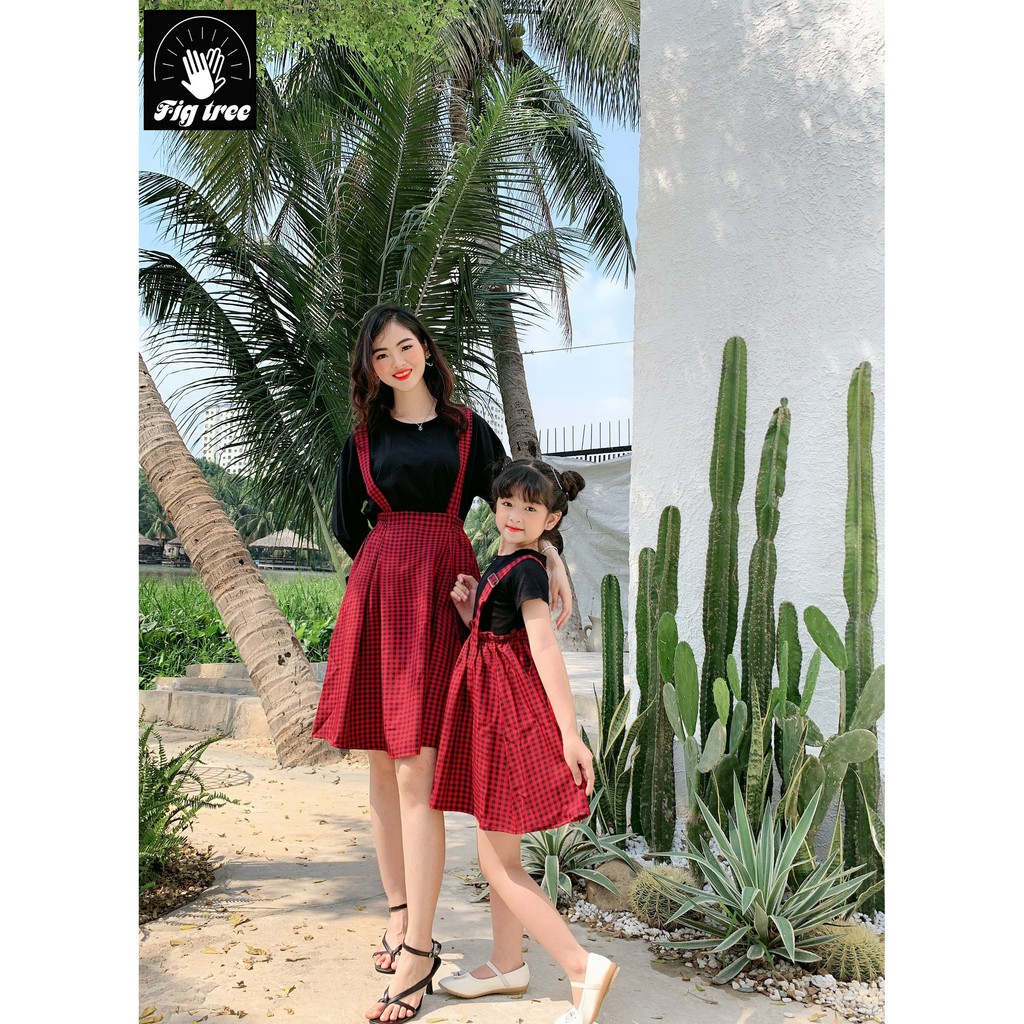 Đồng phục gia đình FIG TREE đón tết sắc đỏ may mắn(FULL SIZE - MÃ 167)