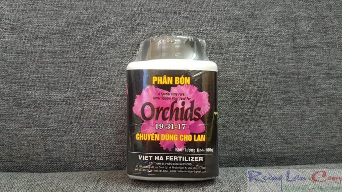 Phân bón làm hoa cho hoa lan cây cảnh Orchids 19-31-17 lọ 100gr