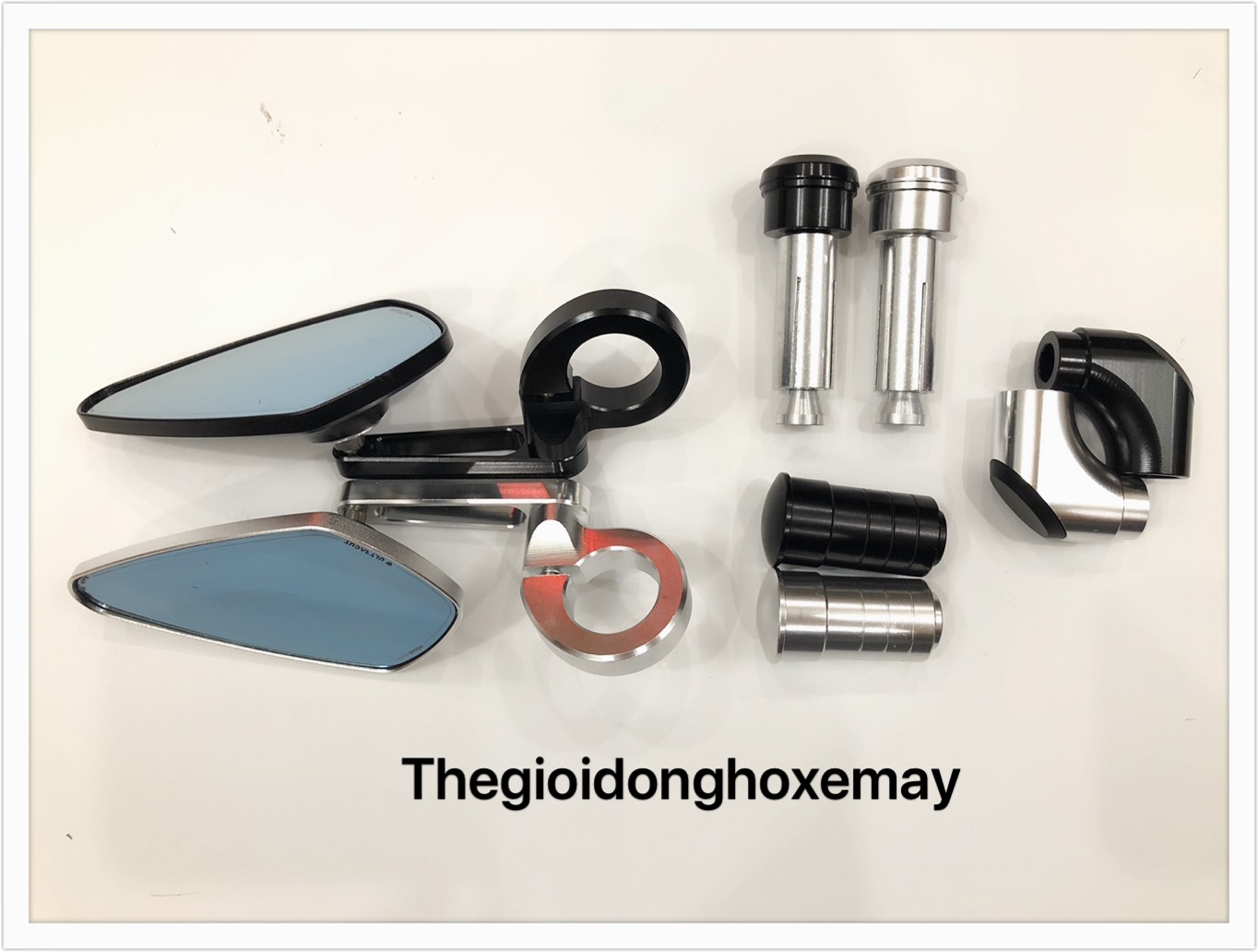 Gương Xe Máy Mview Moto Gadget Lá Nhỏ Chân Kính V1 Lắp Mọi Loại Xe
