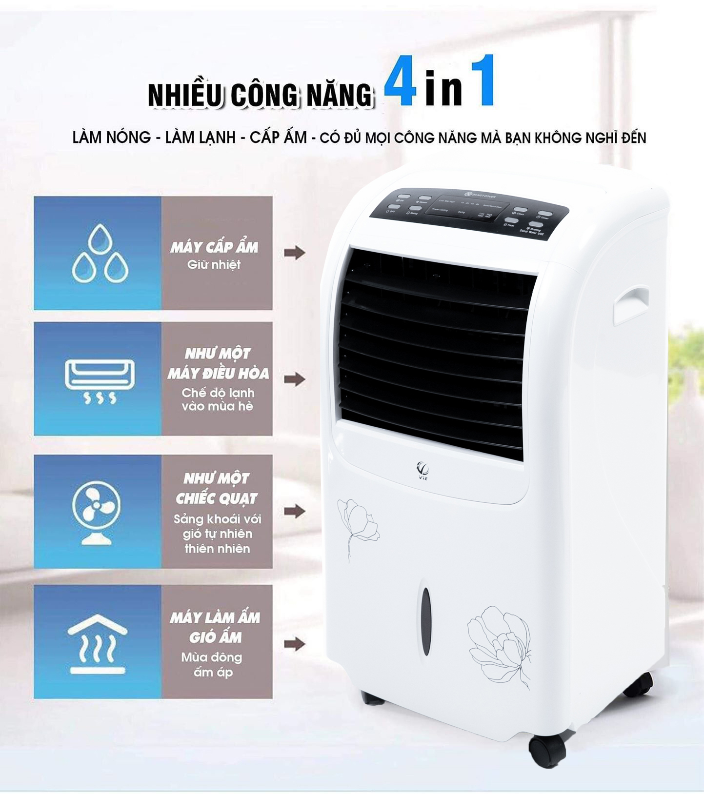Quạt điều hòa 2 chiều Vie-FAMILY