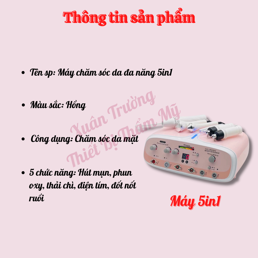 Máy chăm sóc da đa năng 5 chức năng cho spa | Máy 5in1 spa