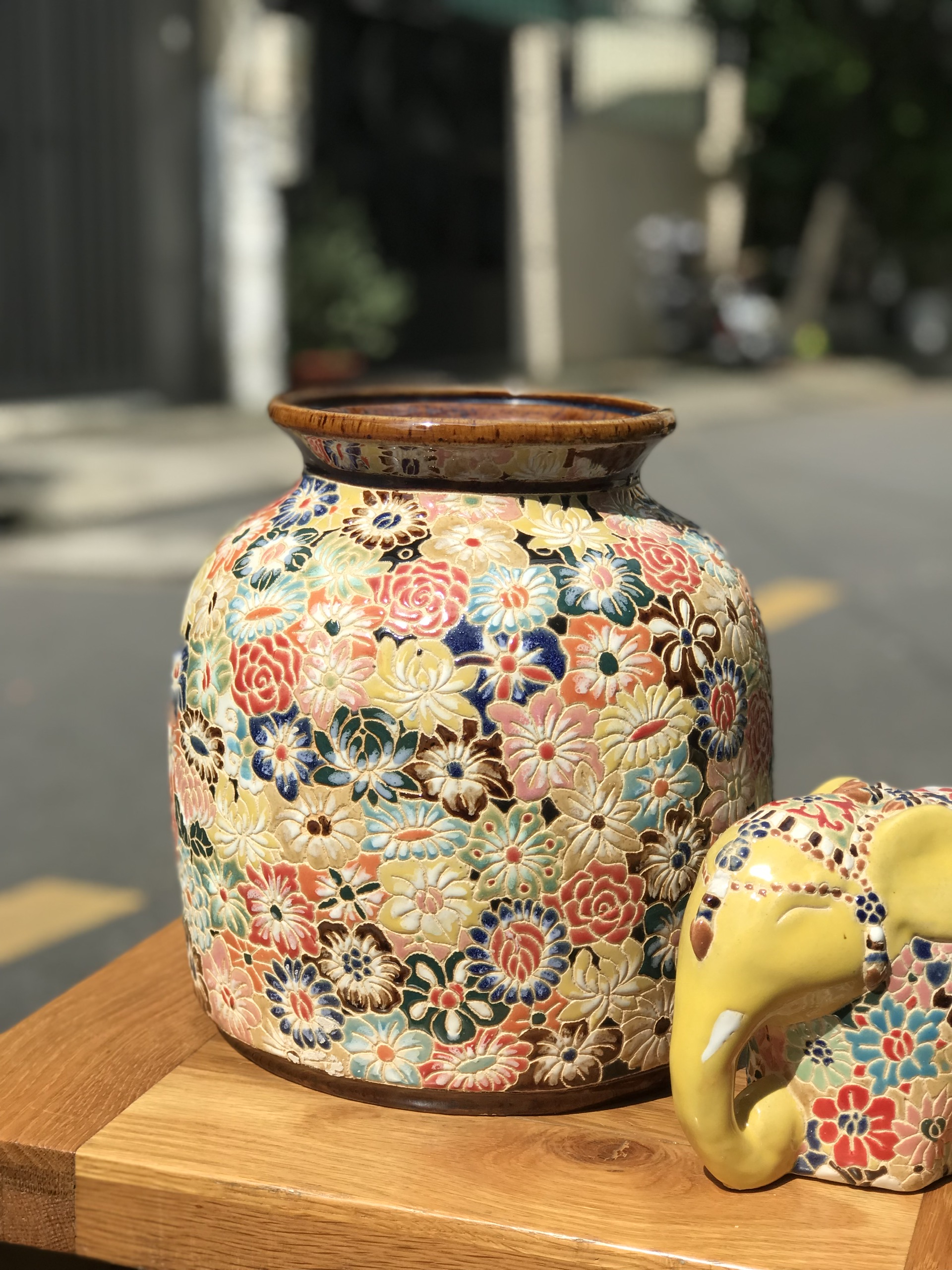 Bình Chóe Bách Hoa Gốm Sứ Nam Bộ HN 28cm