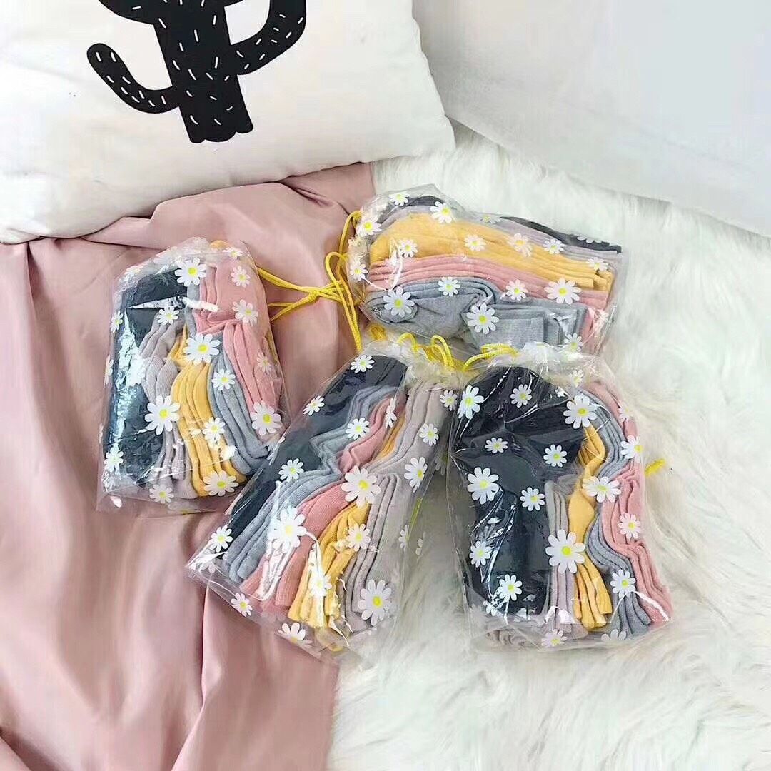 Combo 10 đôi tất nữ cổ ngắn hoa cúc