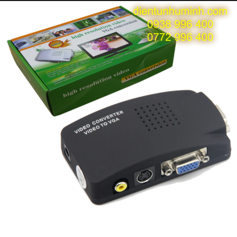 Bộ chuyển đổi AV+S-VIEO+ VGA sang VGA