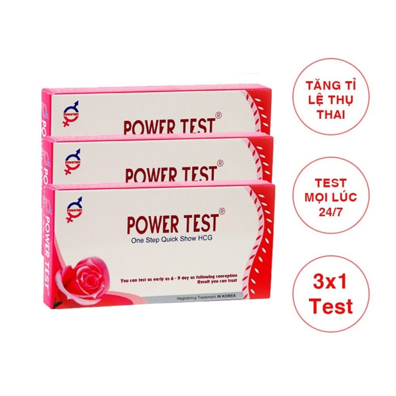 ♛✟  Combo 3 Que thử thai Powertest - Que thử thai phát hiện sớm - Test thử thai nhanh hiệu quả tức thì - Che tên sản phẩm