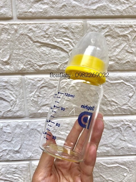 Bình Sữa Thuỷ Tinh Dolphin Cổ Hẹp 120Ml/240Ml