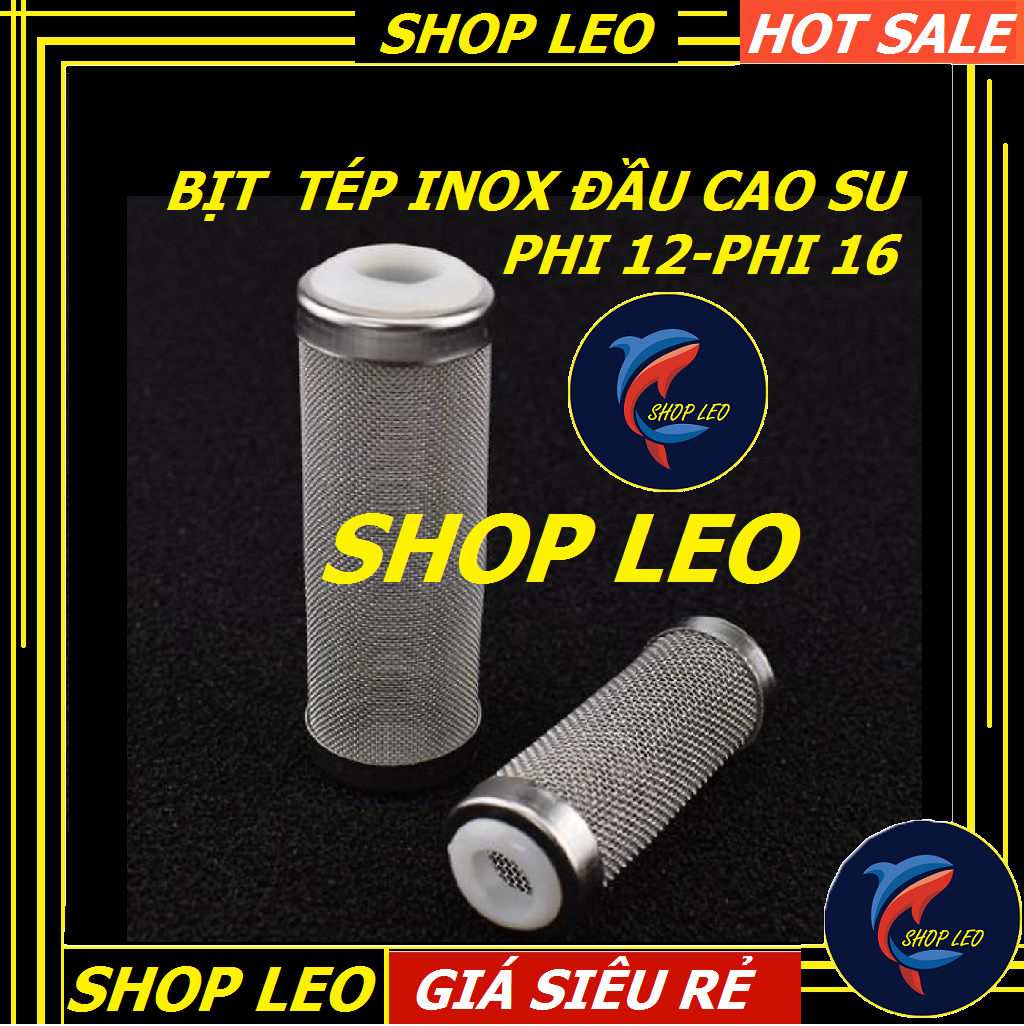 Bịt tép inox phi 12-phi16 - bịt tép giá rẻ - phụ kiện thủy sinh - shopleo