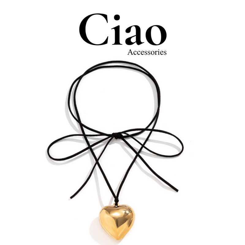 Choker, dây chuyền thiết kế charm tim trendy thời trang mã 13 Ciao accessories