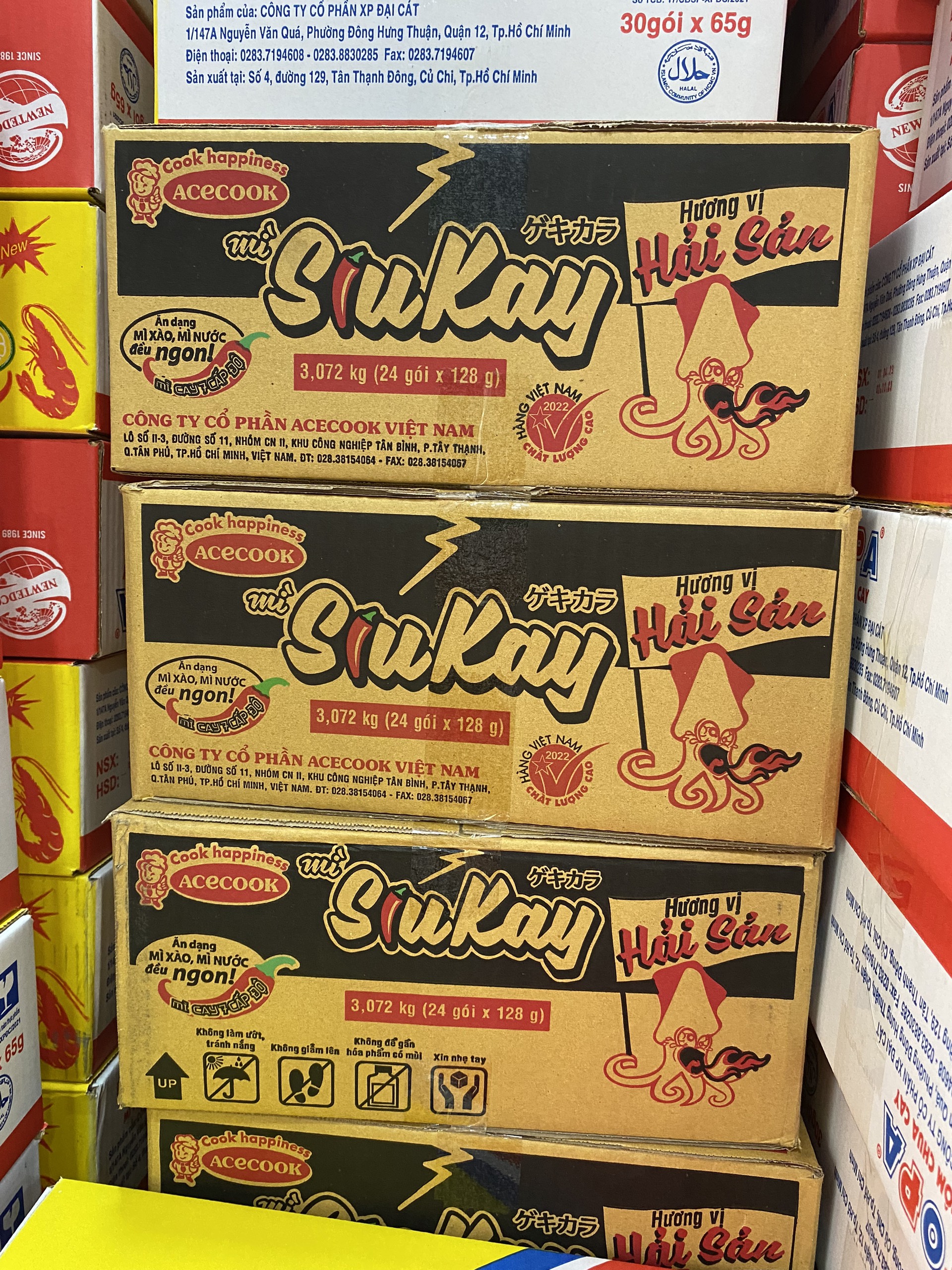 ( Thùng 24 gói ) Mì SiuKay Hải Sản 128gr