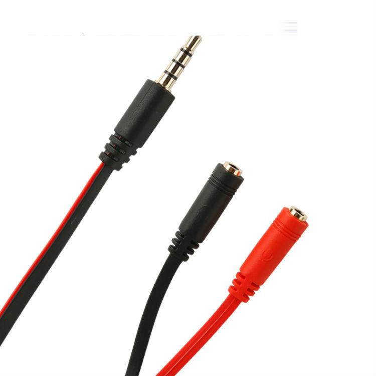 Cable 3.5mm ĐựC Ra 2 ĐầU 3.5mm Cái Cho Micro Và Headphone