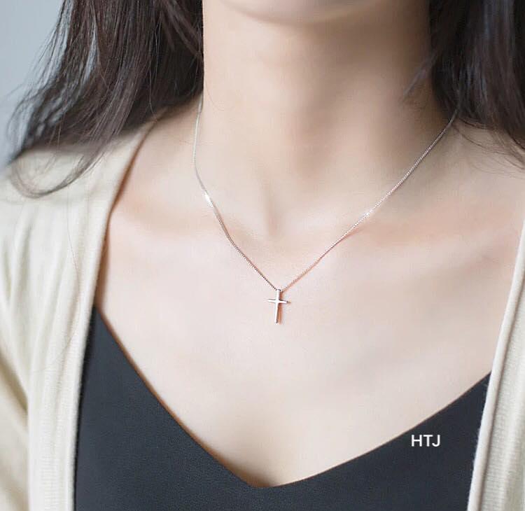 Dây chuyền bạc Ý mặt thánh giá MS110