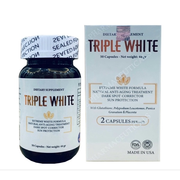 Viên uống Triple white, Viên uống Glutathione 1200 mg ( Mẫu mới ) nhập khẩu