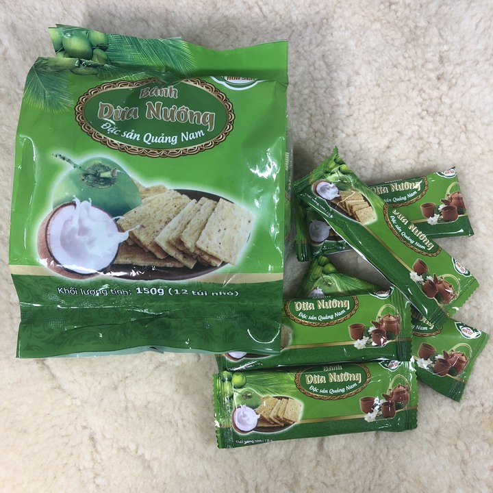 Baked coconut cake 180g-Quang Nam speciality-crunchy-delicious-snacks-snacks-snacks