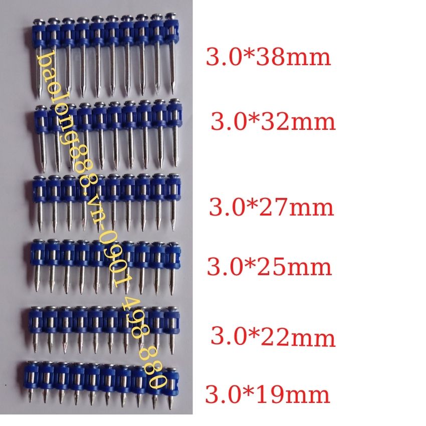 [ Hà Nội ] Đinh bê tông, đinh bắn bê tông( 1000 đinh/hộp, tặng kèm gas)**Liên hệ để được giá tốt**