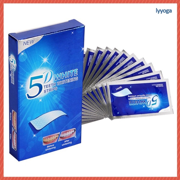 Miếng dán trắng răng tiện lợi 5D White Teeth Whitening Strips LYYOGA A64 giá rẻ