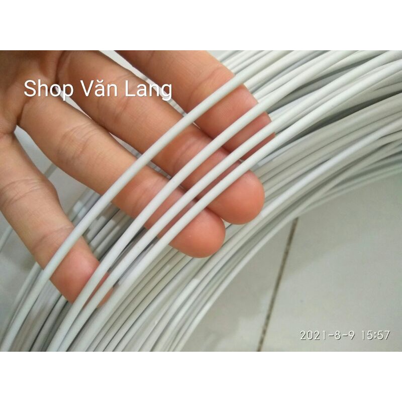 10 Mét Dây Thép Bọc Nhựa Màu Trắng 2,5 li