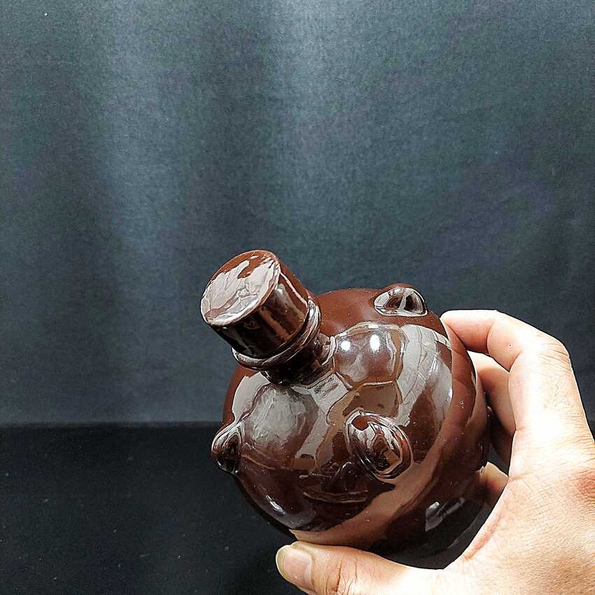 Nậm Đựng Rượu 500ML gốm sứ Bát Tràng mẫu quả lê màu nâu đỏ - Nậm Rượu Gốm Sứ - Bình Đựng Rượu Gốm Sứ (L3)