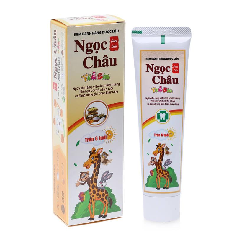 [Hcm]Kem Đánh Răng Dược Liệu Ngọc Châu Trẻ Em Tuýp 70G