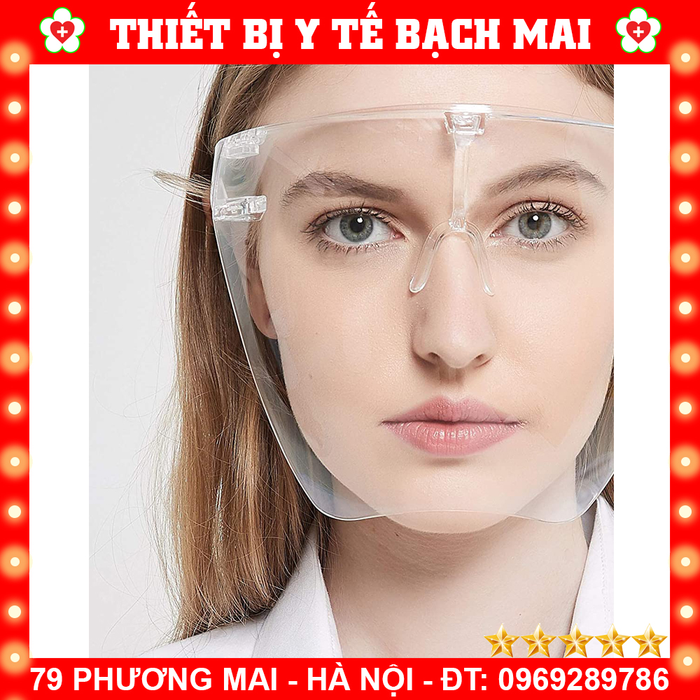 Kính - Khẩu Trang Nhựa Bảo Hộ Vùng Mặt An Toàn, Trong Suốt Face Shield