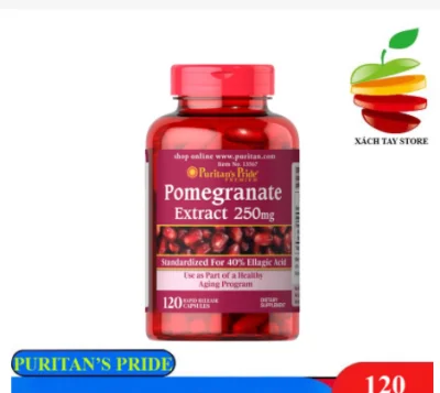 Viên Uống Chống Nắng, Mờ Nám, Đẹp Da Hạt Lựu Pomegranate Extract 250mg Puritan's Pride
