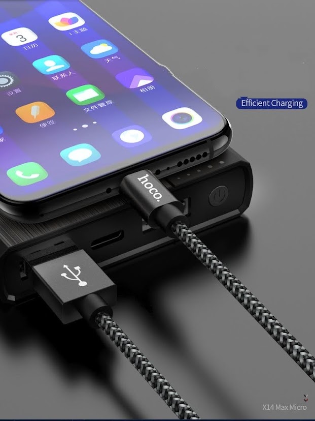 Cáp Sạc Nhanh Dây Dù Micro USB Hoco X14 1 Mét