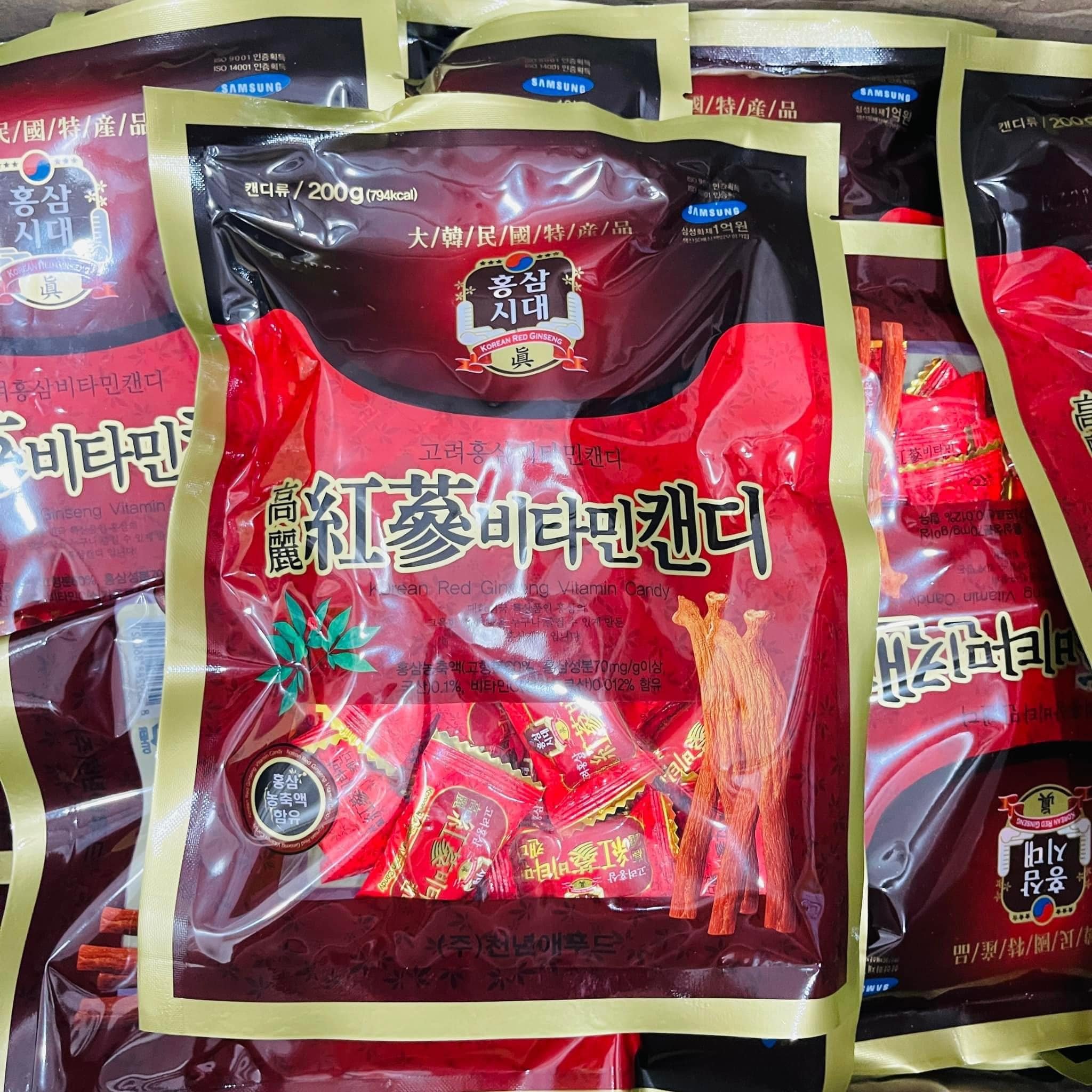 Kẹo sâm kẹo hồng sâm không đường 365 hàn quốc túi 500g thenewlife0909