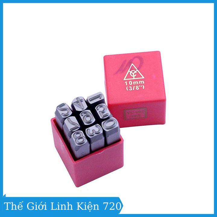 Bộ Đột, Khắc Số Kim Loại 10mm YC-602 (Thép Tôi Luyện Siêu Cứng)
