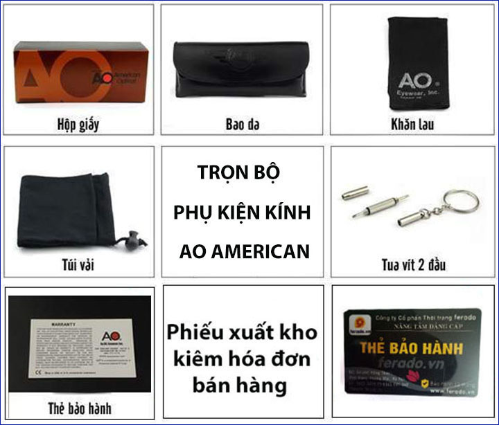 Mắt kính nam quân đội mỹ AO AMERICAN PILOT ,Kính cơn ao nam nữ