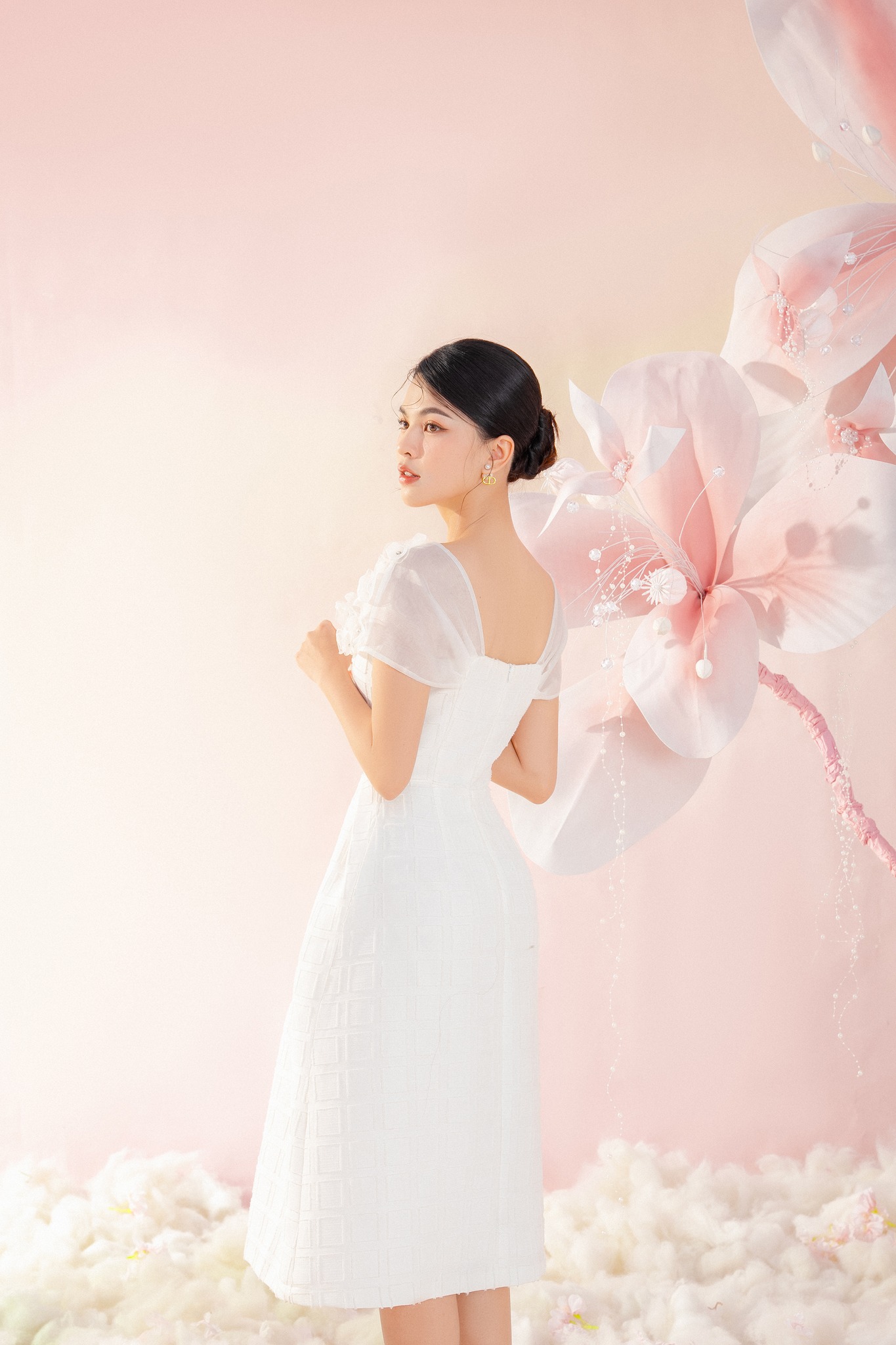 OLV - Đầm Amanda Square Neck Embro