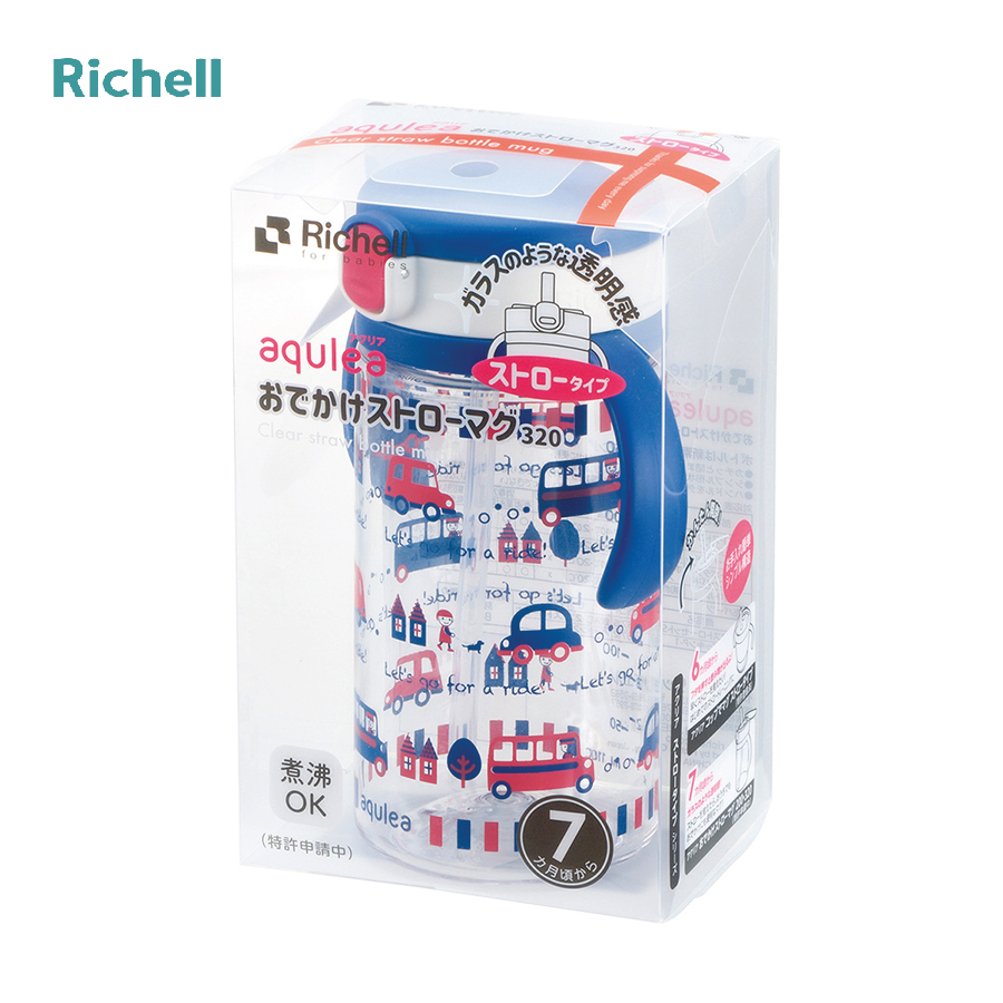 BÌNH ỐNG HÚT AQ RICHELL 320ML XANH RIDE