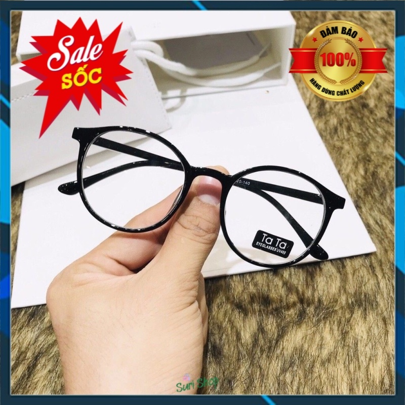 Giá bán Gọng kính cận ngố tròn 💗Kính mát giả cận mắt mèo form Hàn Quốc nam nữ thời trang K3