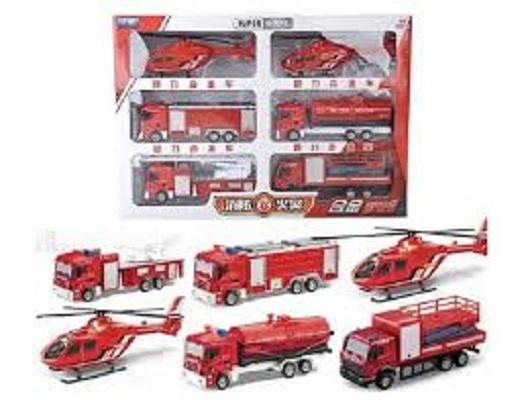 (BÁN LỖ LẤY ĐƠN) Bộ trò chơi 6 xe ô tô cứu hoả bằng sắt siêu bền, dành cho bé trai trên 2 tuổi, an toàn, chịu được va đập mạnh, Do choi nhieu o to cuu hoa bang sat danh cho be trai tren 2 tuoi, sieu ben, hang cao cap