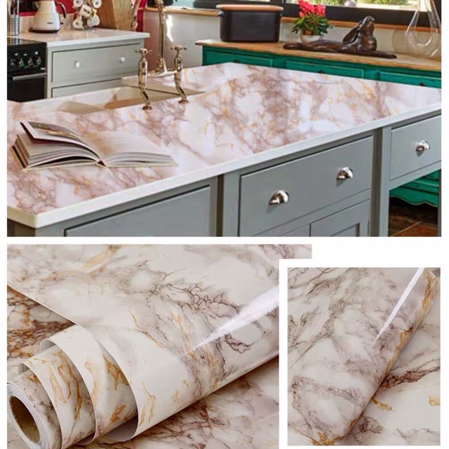 5M decal giả đá bóng keo sẵn chống nước khổ 60 cm