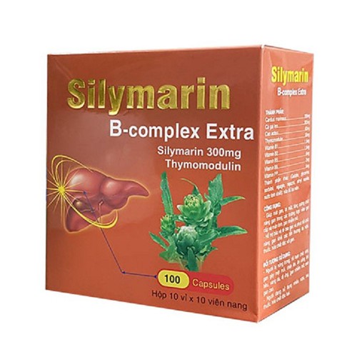 Viên Uống Bổ Gan Silymarin Bcomplex Extra - Hạ Men Gan - Giải Độc Gan - Bảo Vệ Tế Bào Gan, Gan Nhiễm Mỡ - Hộp 100 Viên