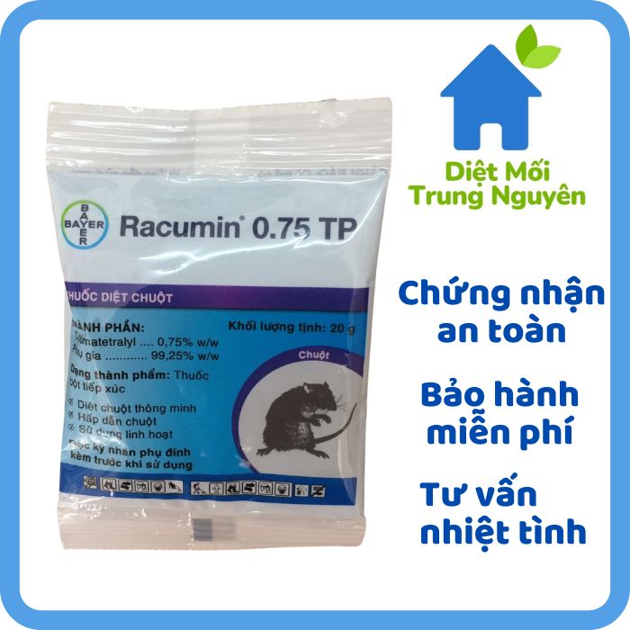 Thuốc diệt chuột RACUMIN 0.75 TP gói 20g