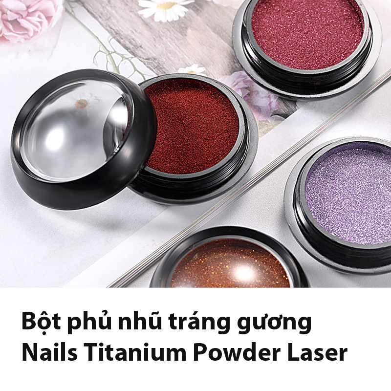 Bột Màu Phủ Móng Tráng Gương Titanium