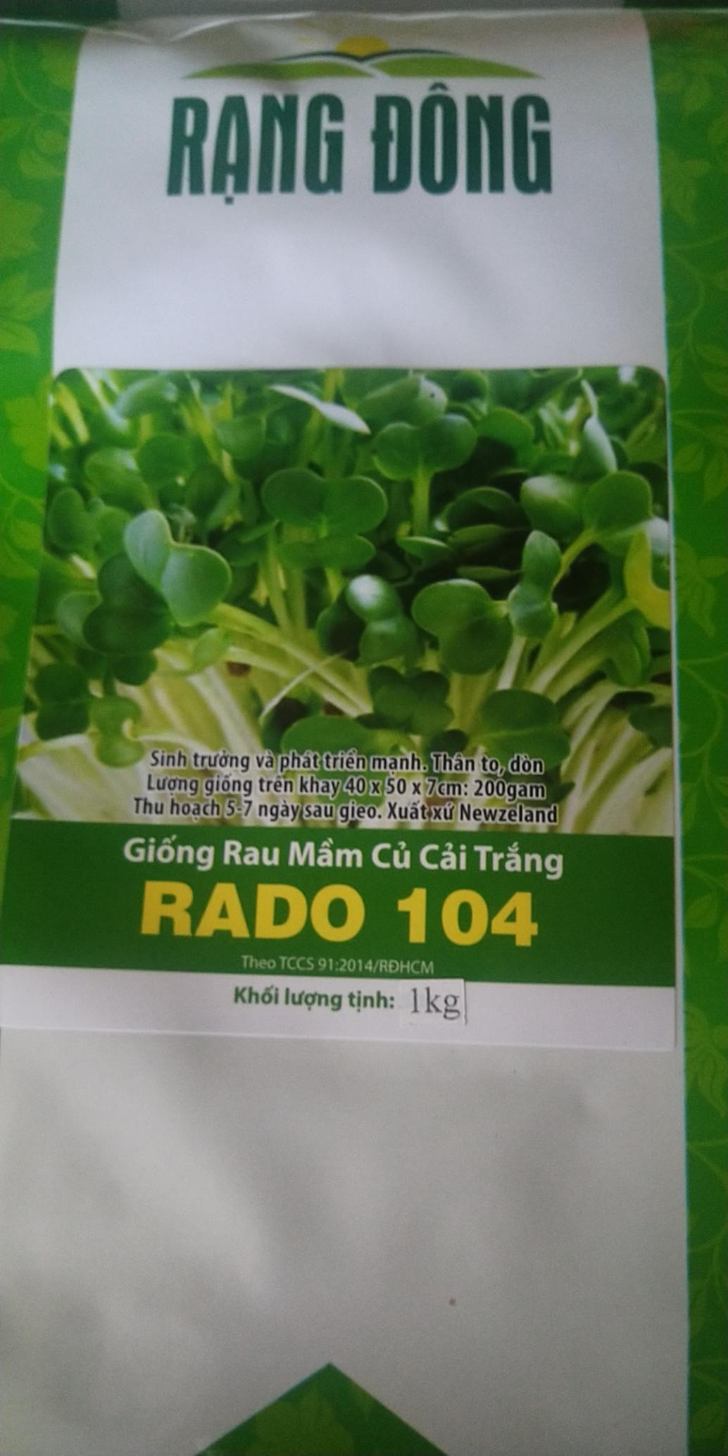 Hạt giống rau mầm cải trắng hạt lớn gói ký