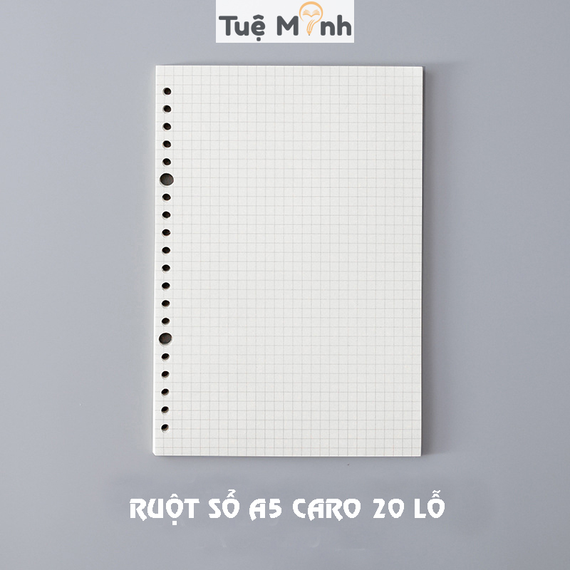 Đồ làm sổ còng A5 20 lỗ: Giấy ruột refill, thanh còng đóng gáy, tab phân trang làm sổ binder A5 tiết kiệm