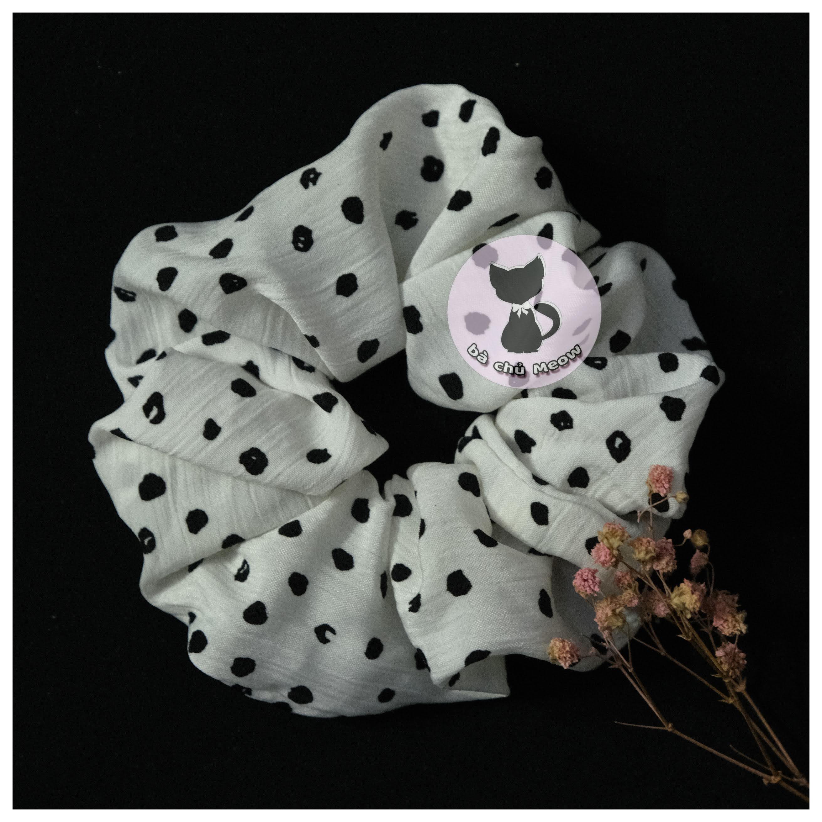 Dây cột tóc - Đồ cột tóc phong cách Vintage - Scrunchies bồng bềnh
