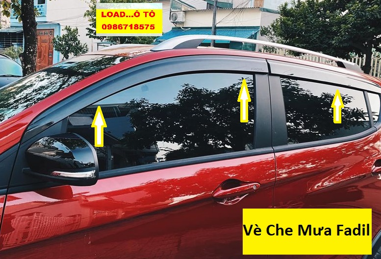 Bộ vè che mưa đen cao cấp cho xe vinfast fadil