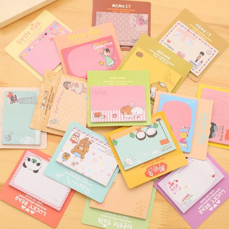 Giấy note giấy ghi chú giấy ghi nhớ mẫu hoạt hình dễ thương