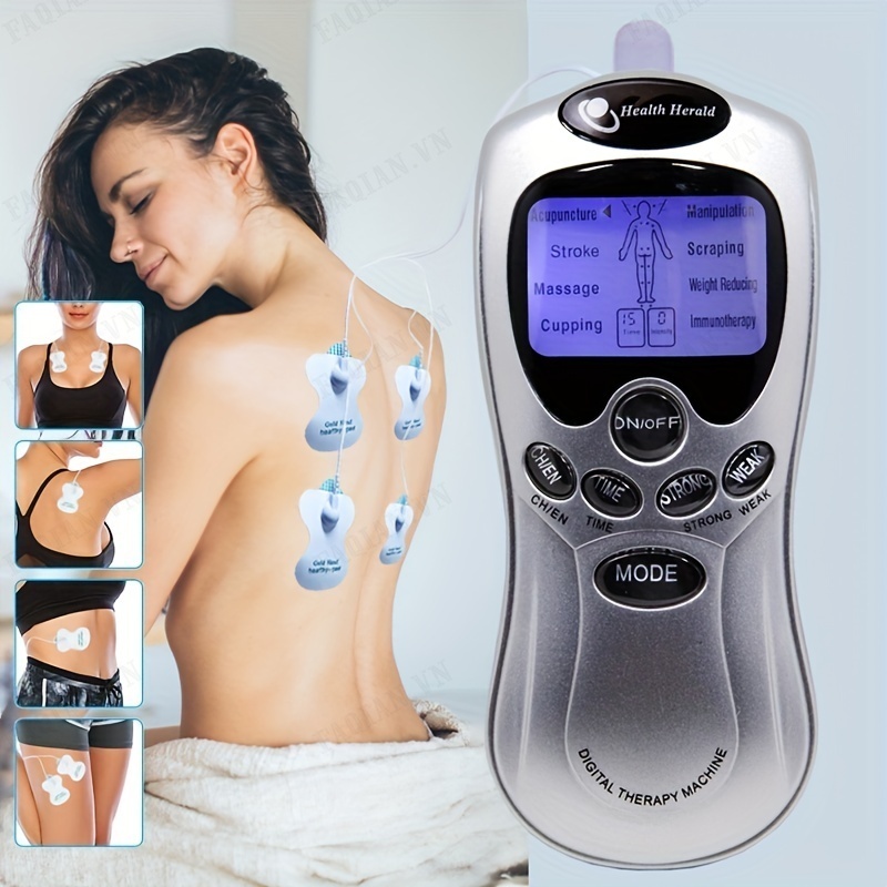 Electric Tens Unit Machine Pulse Massager Muscle Stimulator Therapy Pain Relief Digital Massage Electric Meridian Body Massage