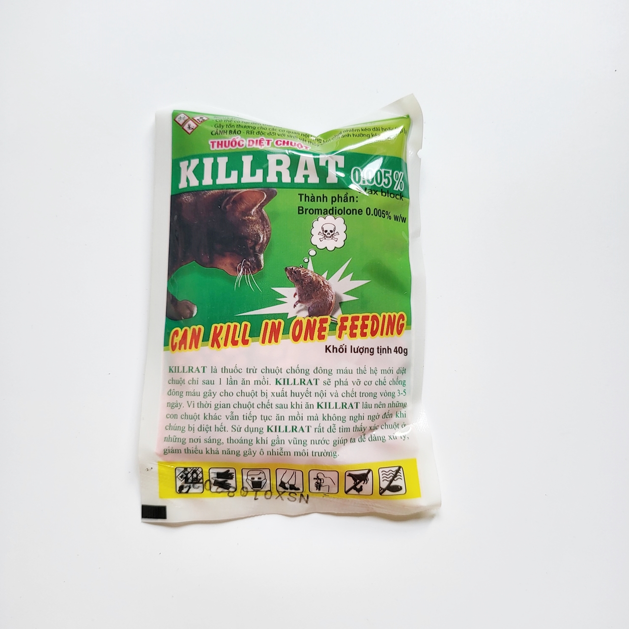 Thuốc diệt chuột Killrat 40gr ( không cần trộn đồ ăn )