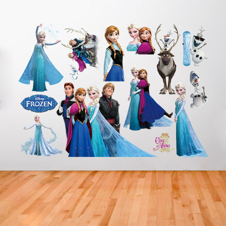 Decal dán tường nhân vật hoạt hình ELSA HPM1431 Sticker Tranh Dán Tường ,Decal dán tường anime