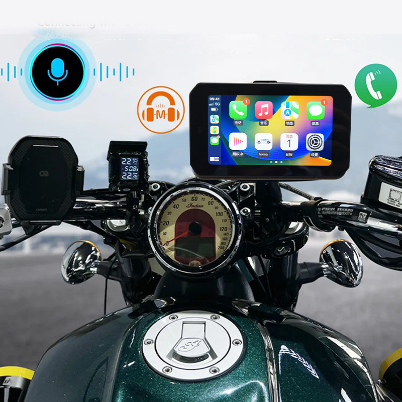 màn hình carplay, android auto xe máy IPX7