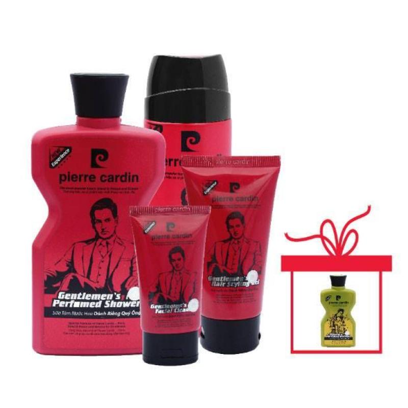 Bộ mỹ phẩm 4 món Gentlemen - Pierre Cardin tặng kèm Dầu Gội nước hoa playboy 180g nhập khẩu