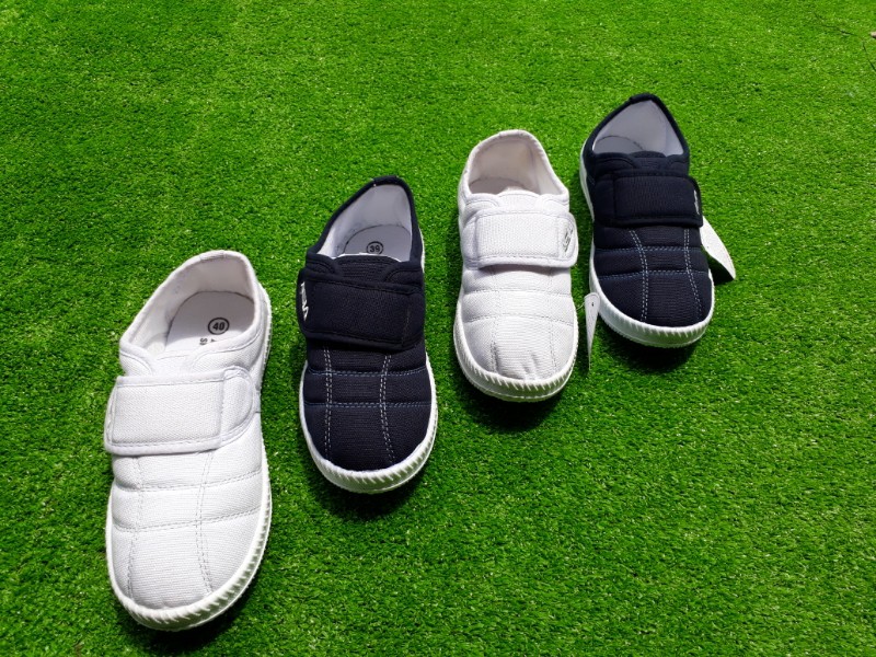 Super Durable Asia Men's Canvas Shoes with Adhesive Straps, Size 38-44