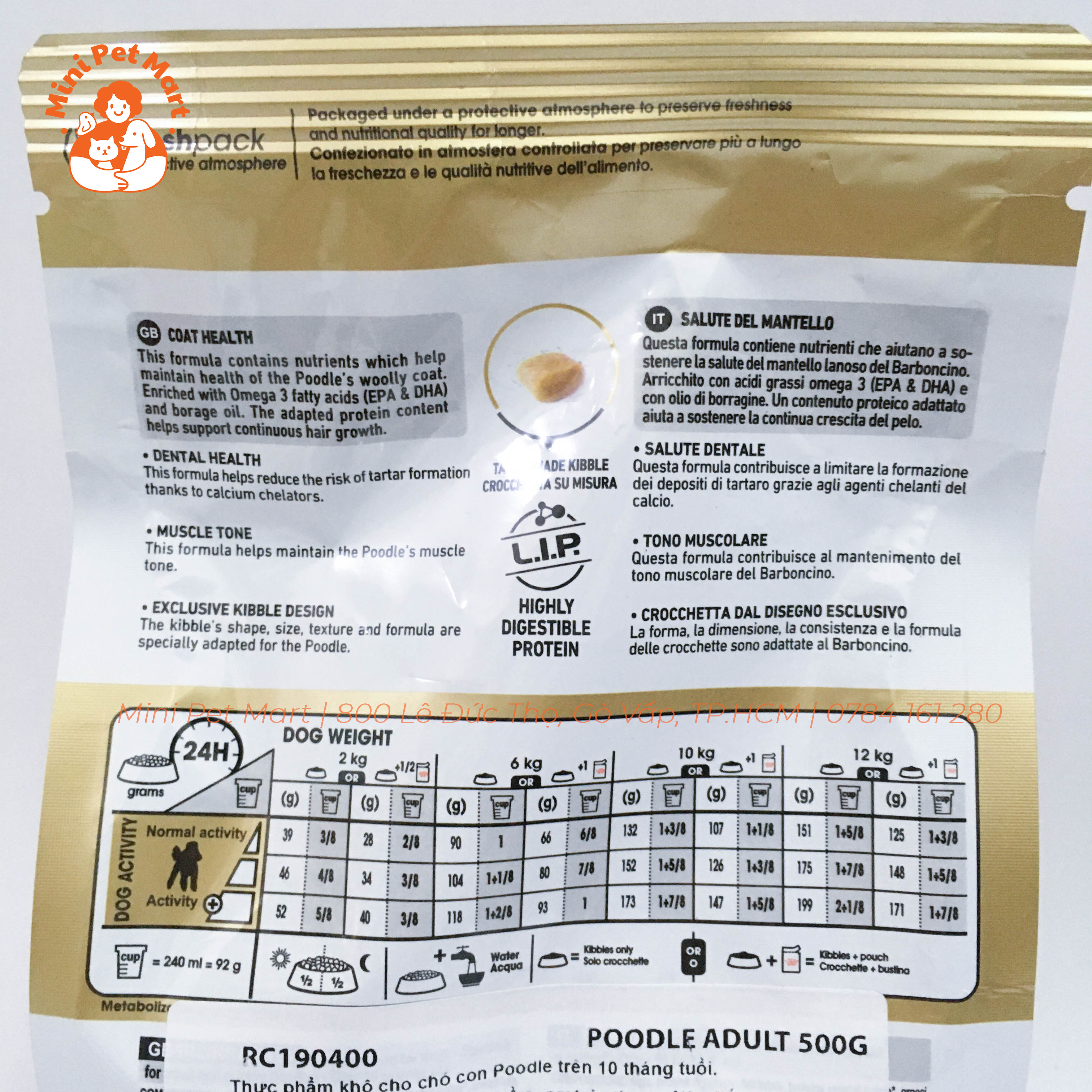 [HCM][500g] Thức ăn hạt cho chó Poodle ROYAL CANIN
