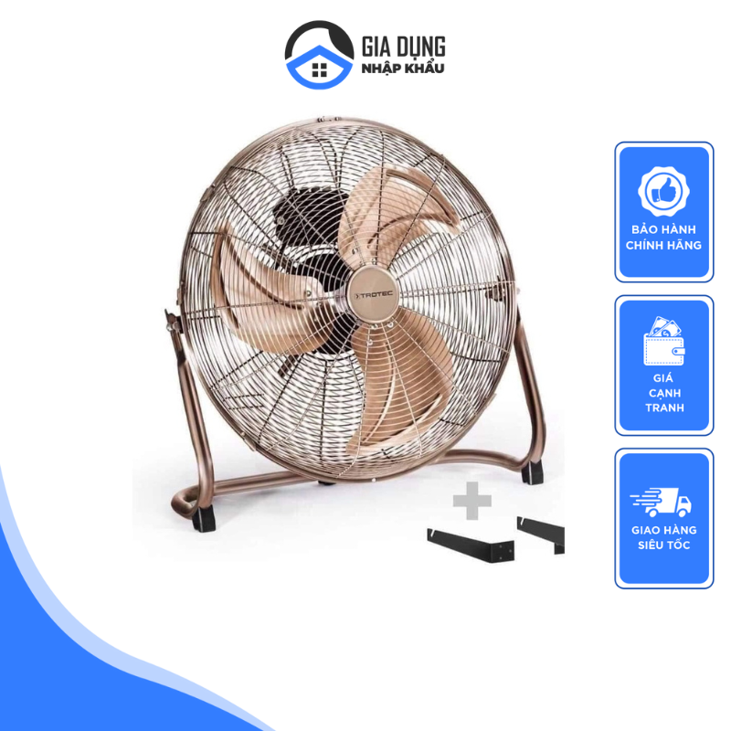 TROTEC TVM 17 floor fan copper design fan/wind machine including wall and ceiling bracket