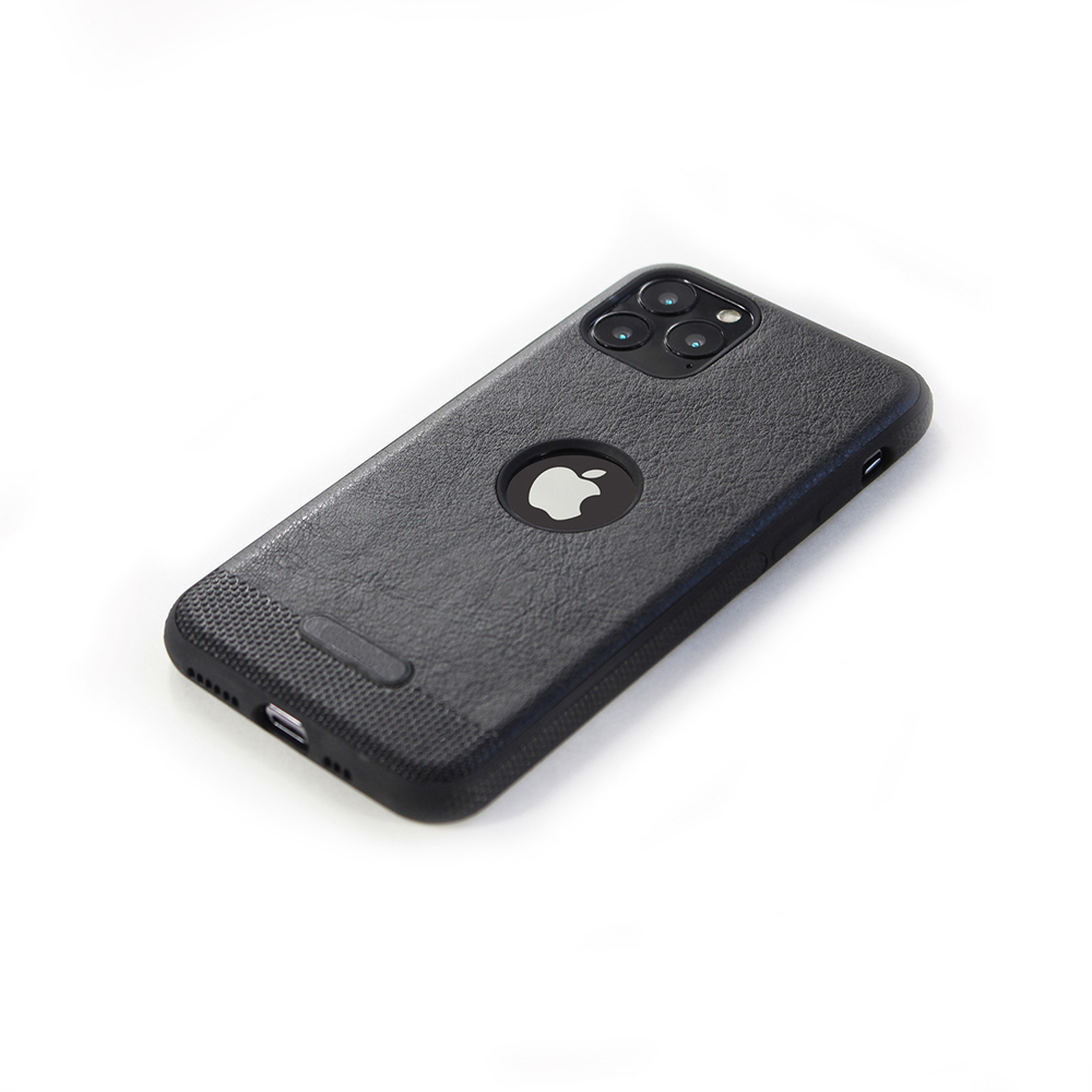 Ốp lưng da cho iPhone 11, 11Pro, 11Pro Max có hở logo mặt lưng